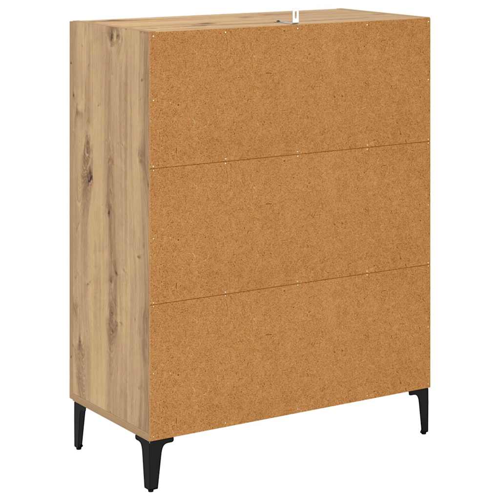 Sideboard Artisan-Eiche 69,5 x 34 x 90 cm Verbundholz und Eisen