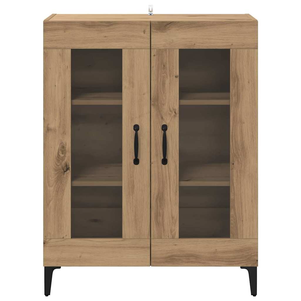 Sideboard Artisan-Eiche 69,5 x 34 x 90 cm Verbundholz und Eisen