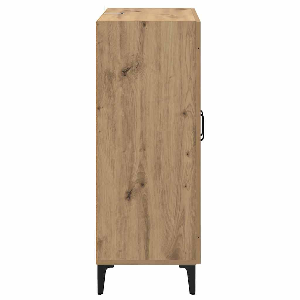 Sideboard Artisan-Eiche 69,5 x 34 x 90 cm Verbundholz und Eisen