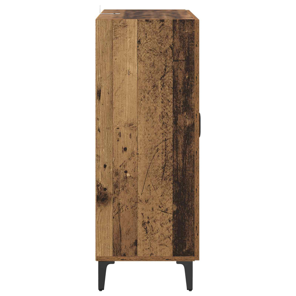 Sideboard Altholz 69,5 x 34 x 90 cm Verbundholz und Eisen