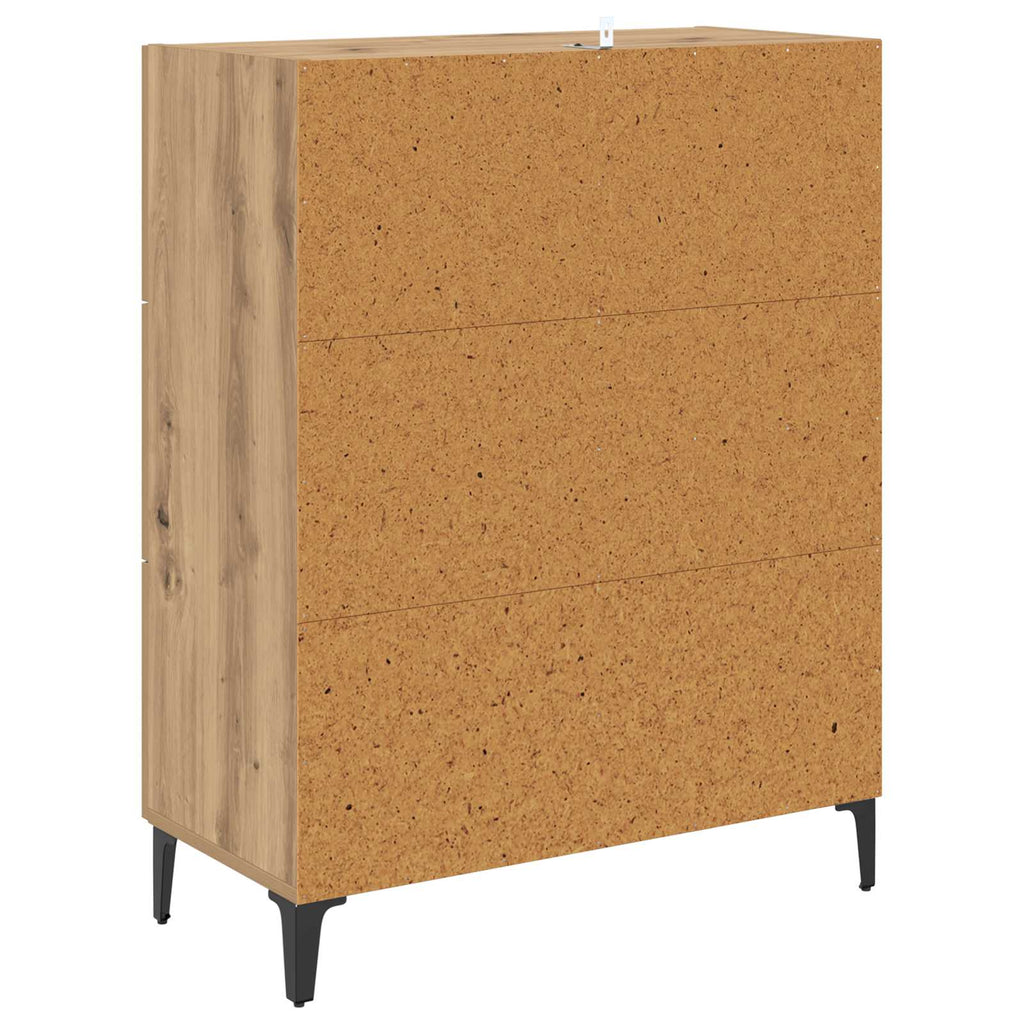 Sideboard Artisan-Eiche 69,5 x 34 x 90 cm Verbundholz und Eisen