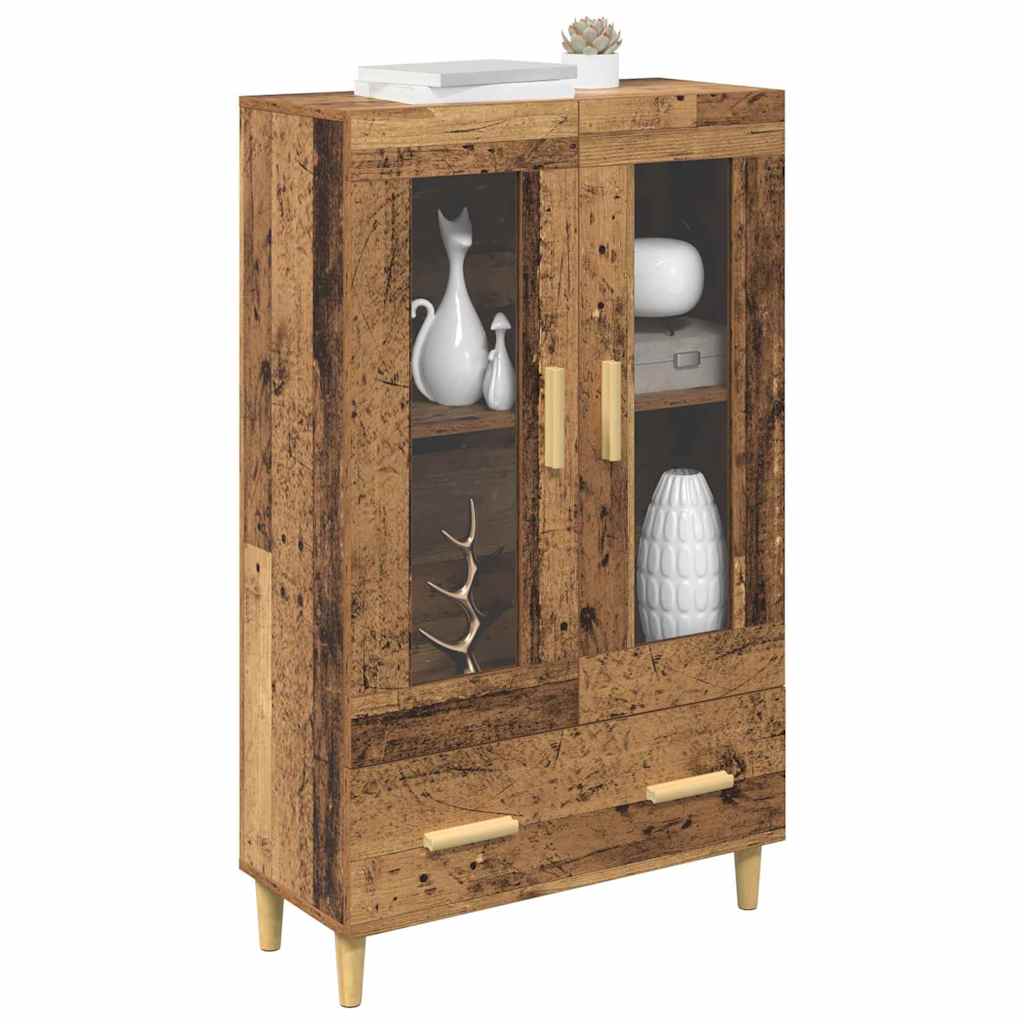 Highboard mit Schubladen Altholz 70 x 31 x 115 cm Holzwerkstoff