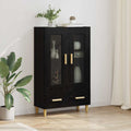 Highboard Schwarz Eichen-Optik 70 x 31 x 115 cm Holzwerkstoff