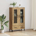 Highboard Artisan-Eiche 70 x 31 x 115 cm Verbundholz und Eisen