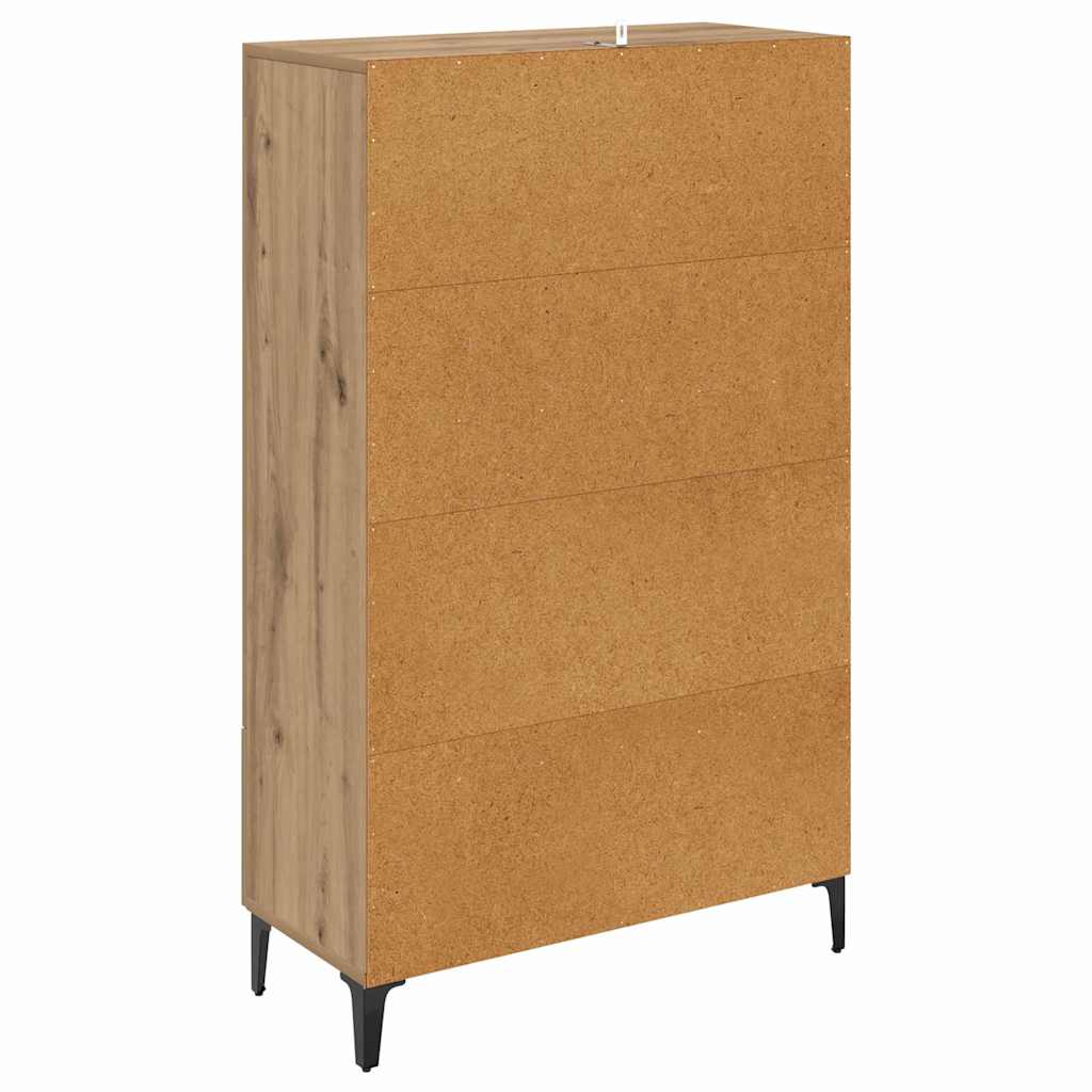 Highboard Artisan-Eiche 70 x 31 x 115 cm Verbundholz und Eisen