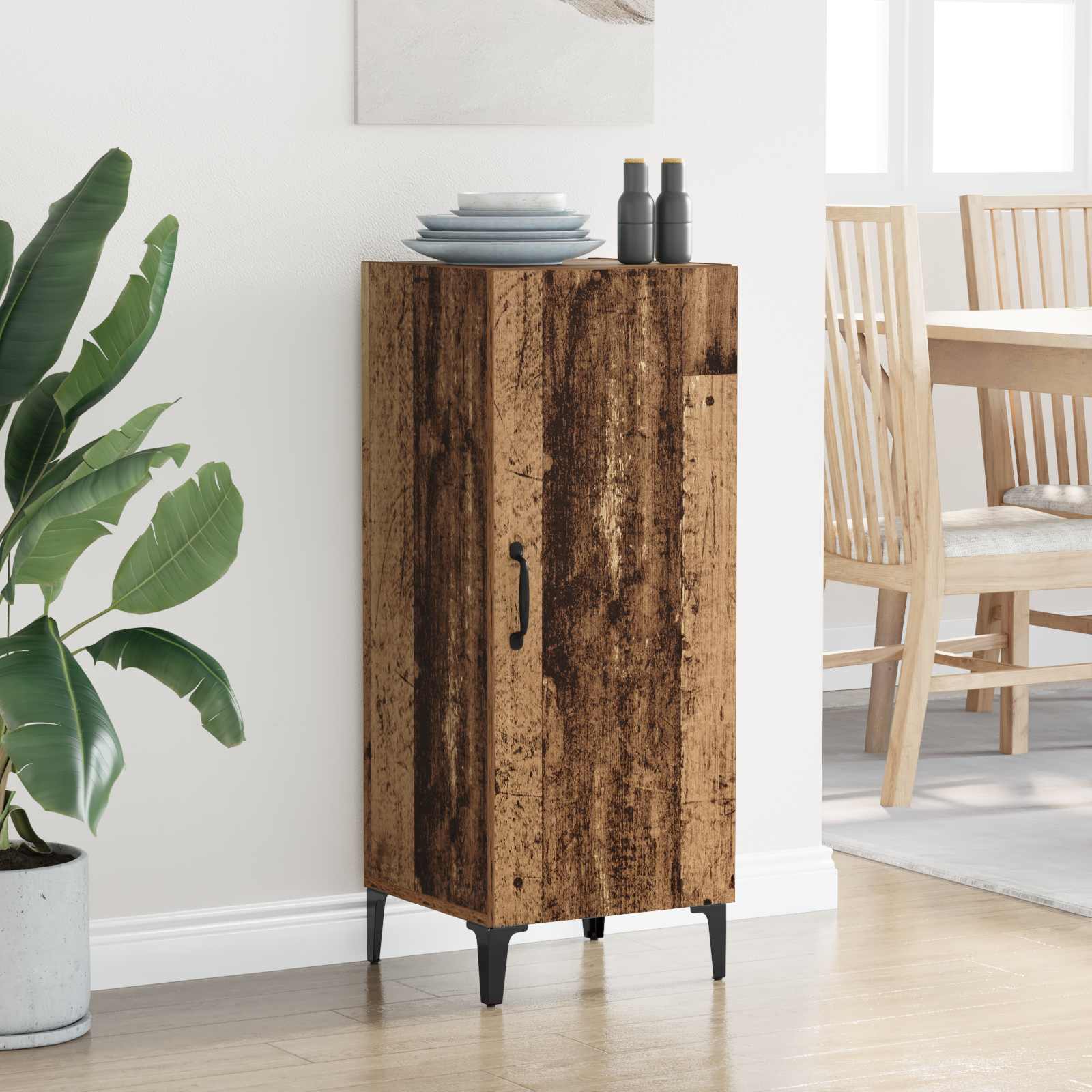 Sideboard Wandmontiert Altholz 34,5 x 34 x 90 cm Holzwerkstoff