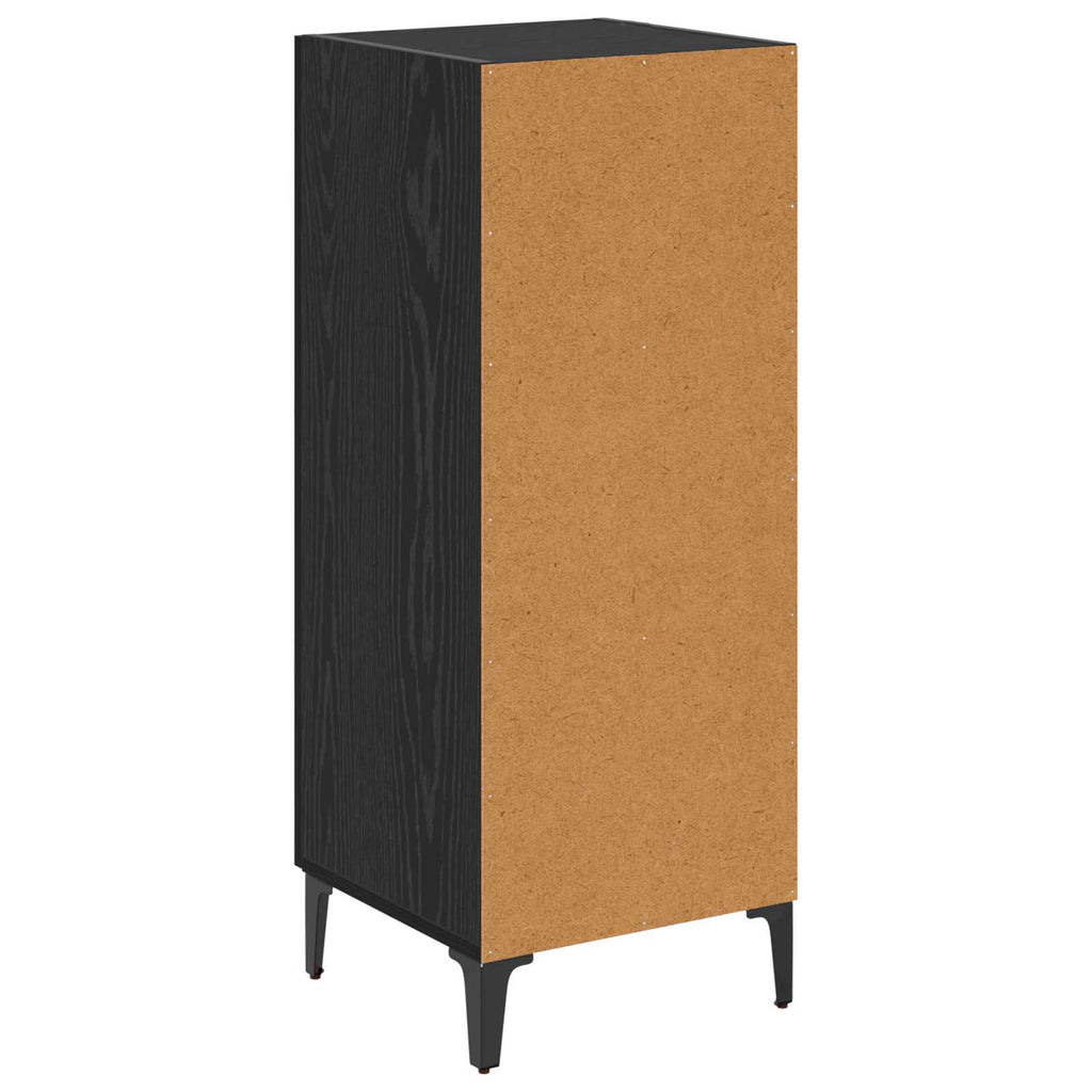 Sideboard Schwarz Eichen-Optik 34,5 x 34 x 90 cm Holzwerkstoff
