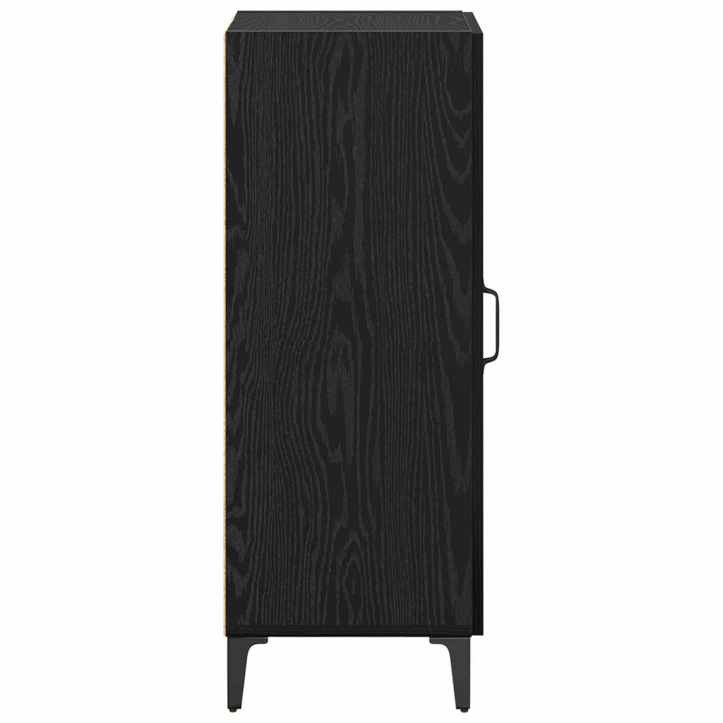 Sideboard Schwarz Eichen-Optik 34,5 x 34 x 90 cm Holzwerkstoff