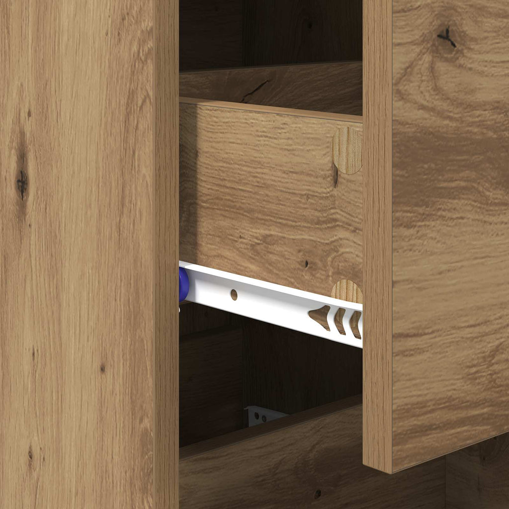 Sideboard Artisan-Eiche 34,5 x 34 x 90 cm Holzwerkstoff