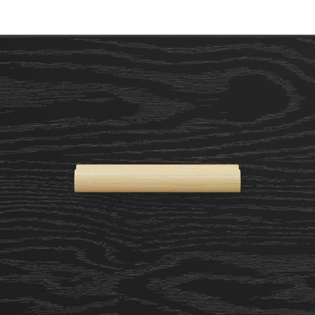 Sideboard Schwarz Eichen-Optik 34,5 x 34 x 90 cm Holzwerkstoff