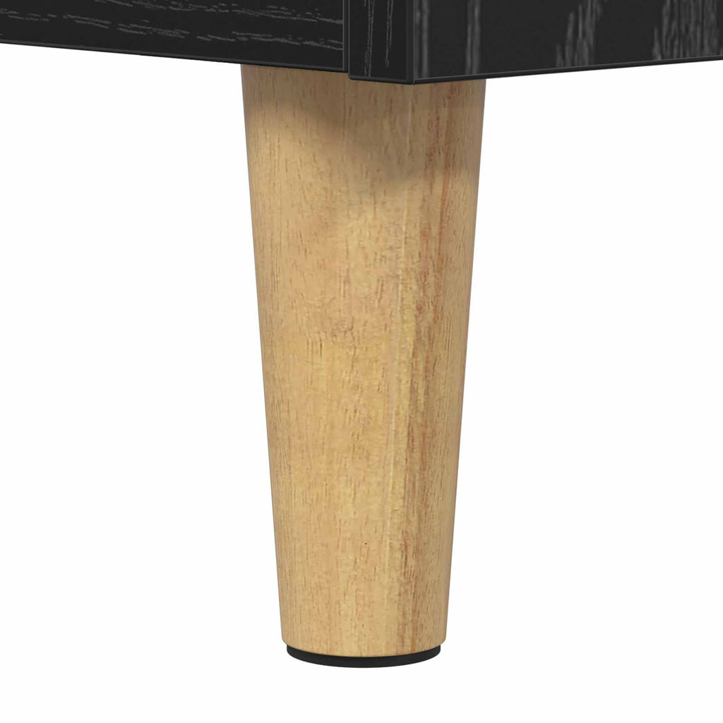 Sideboard Schwarz Eichen-Optik 34,5 x 34 x 90 cm Holzwerkstoff