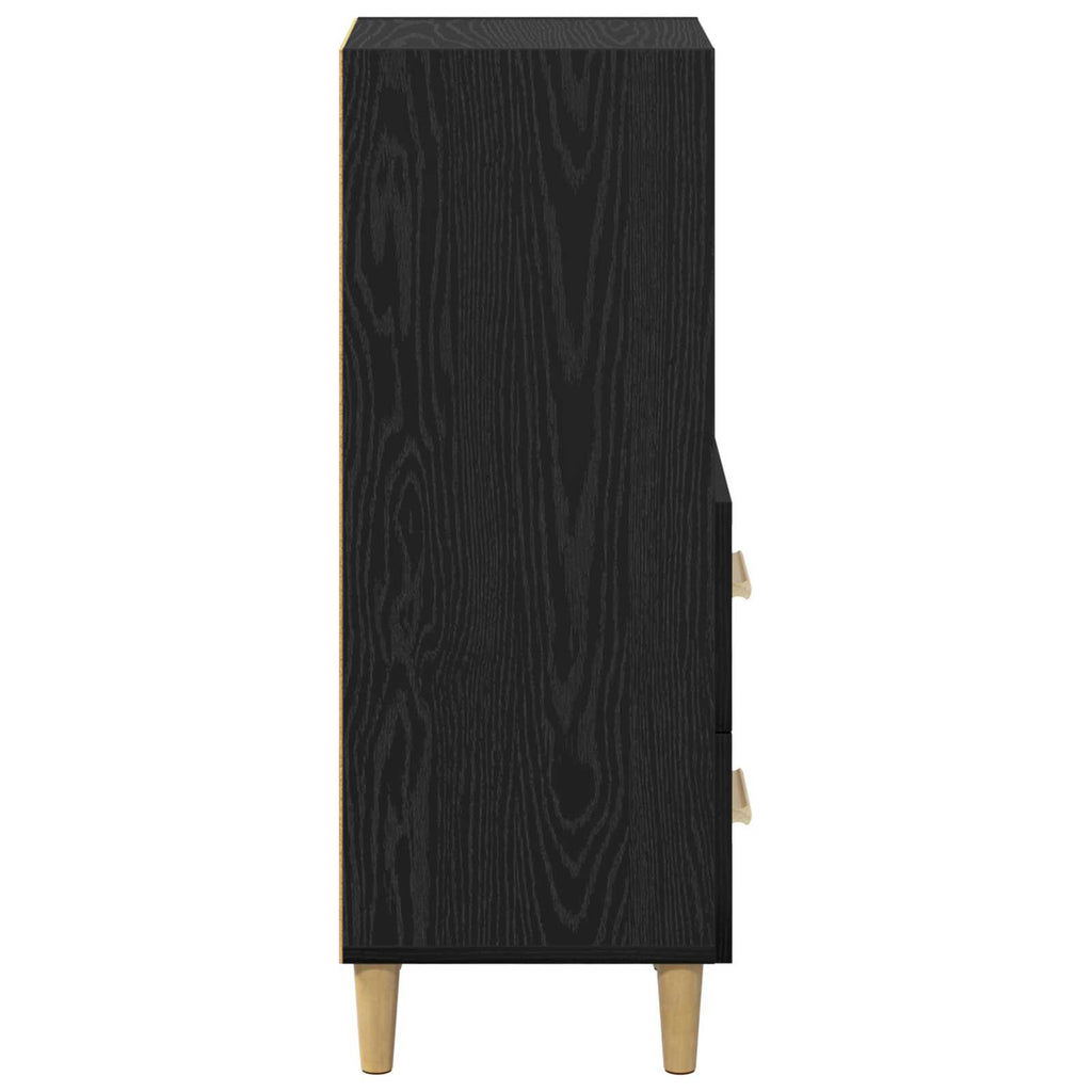 Sideboard Schwarz Eichen-Optik 34 x 34,5 x 90 cm Holzwerkstoff