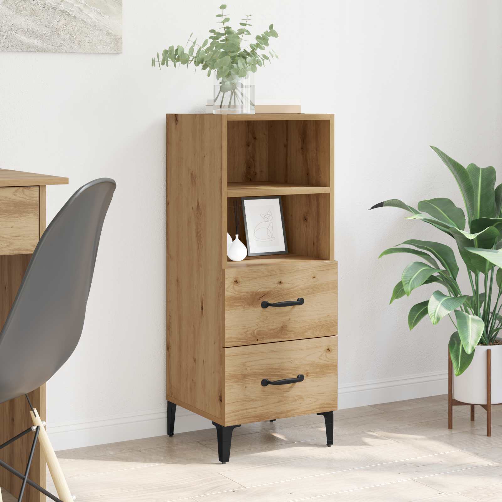 Sideboard Artisan-Eiche 34 x 34,5 x 90 cm Holzwerkstoff