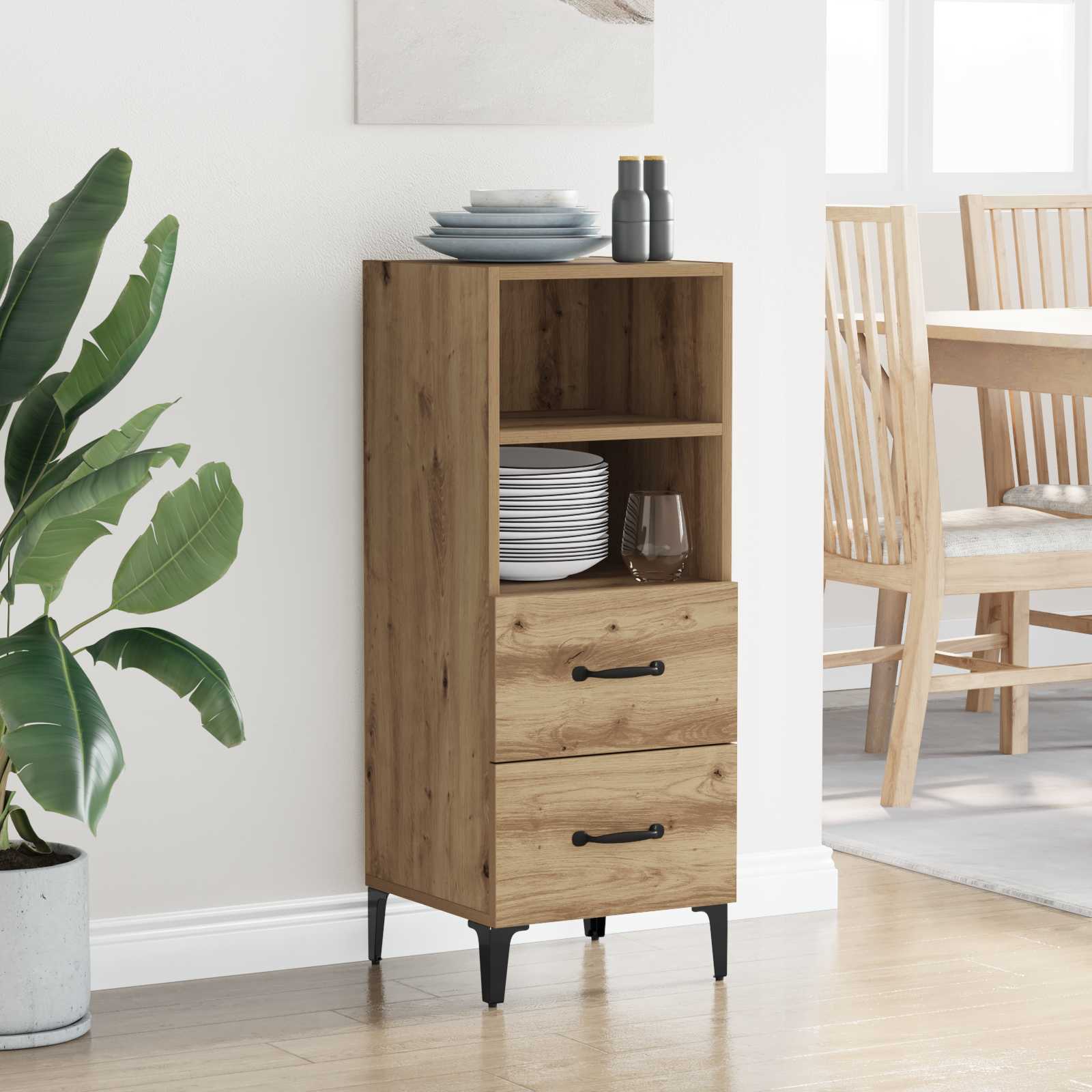 Sideboard Artisan-Eiche 34 x 34,5 x 90 cm Holzwerkstoff
