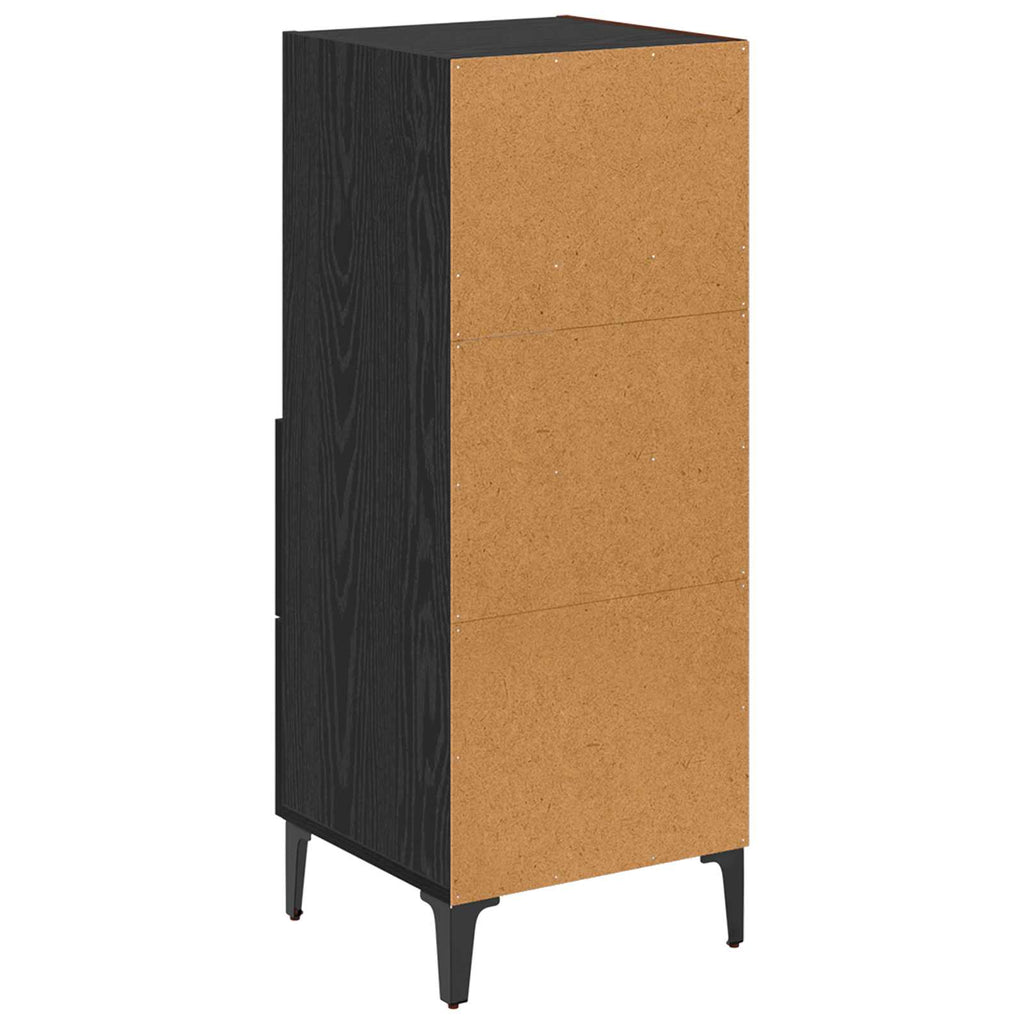 Sideboard Schwarz Eichen-Optik 34 x 34,5 x 90 cm Holzwerkstoff