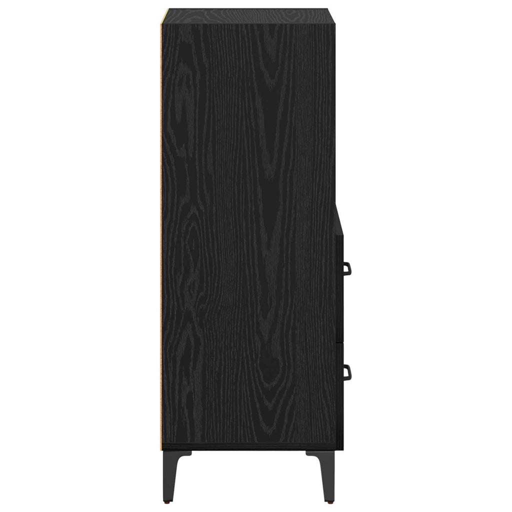 Sideboard Schwarz Eichen-Optik 34 x 34,5 x 90 cm Holzwerkstoff