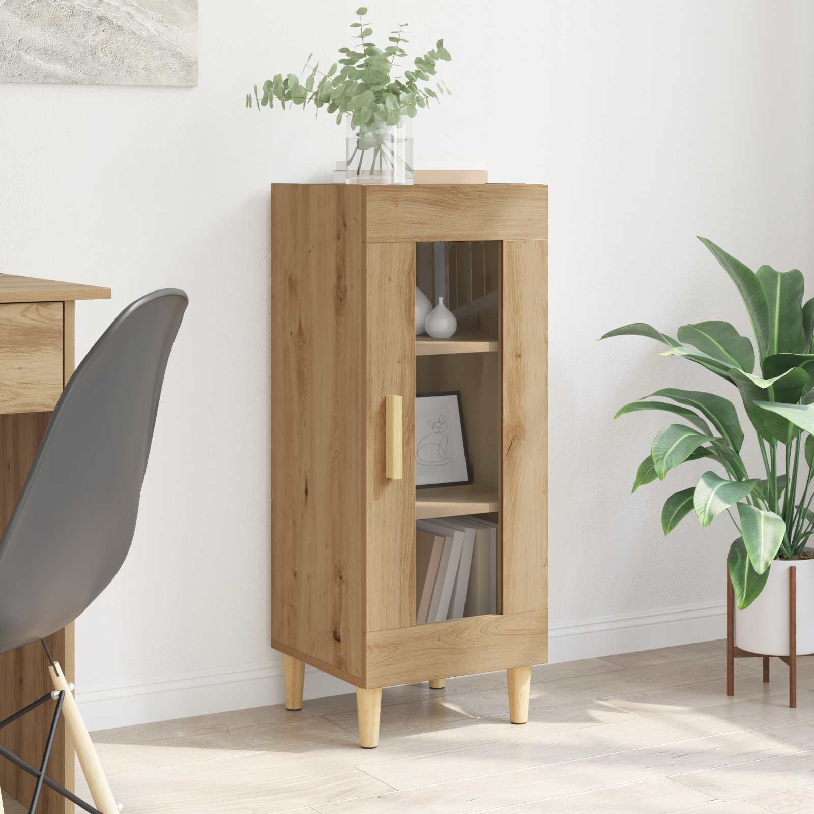 Sideboard Artisan-Eiche 34,5 x 32,5 x 90 cm Holzwerkstoff