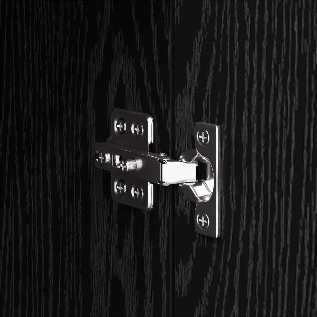 Sideboard Schwarz Eichen-Optik 34,5 x 32,5 x 90 cm