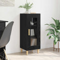 Sideboard Schwarz Eichen-Optik 34,5 x 32,5 x 90 cm