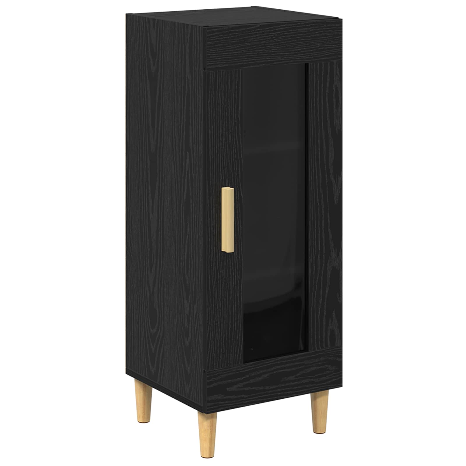 Sideboard Schwarz Eichen-Optik 34,5 x 32,5 x 90 cm