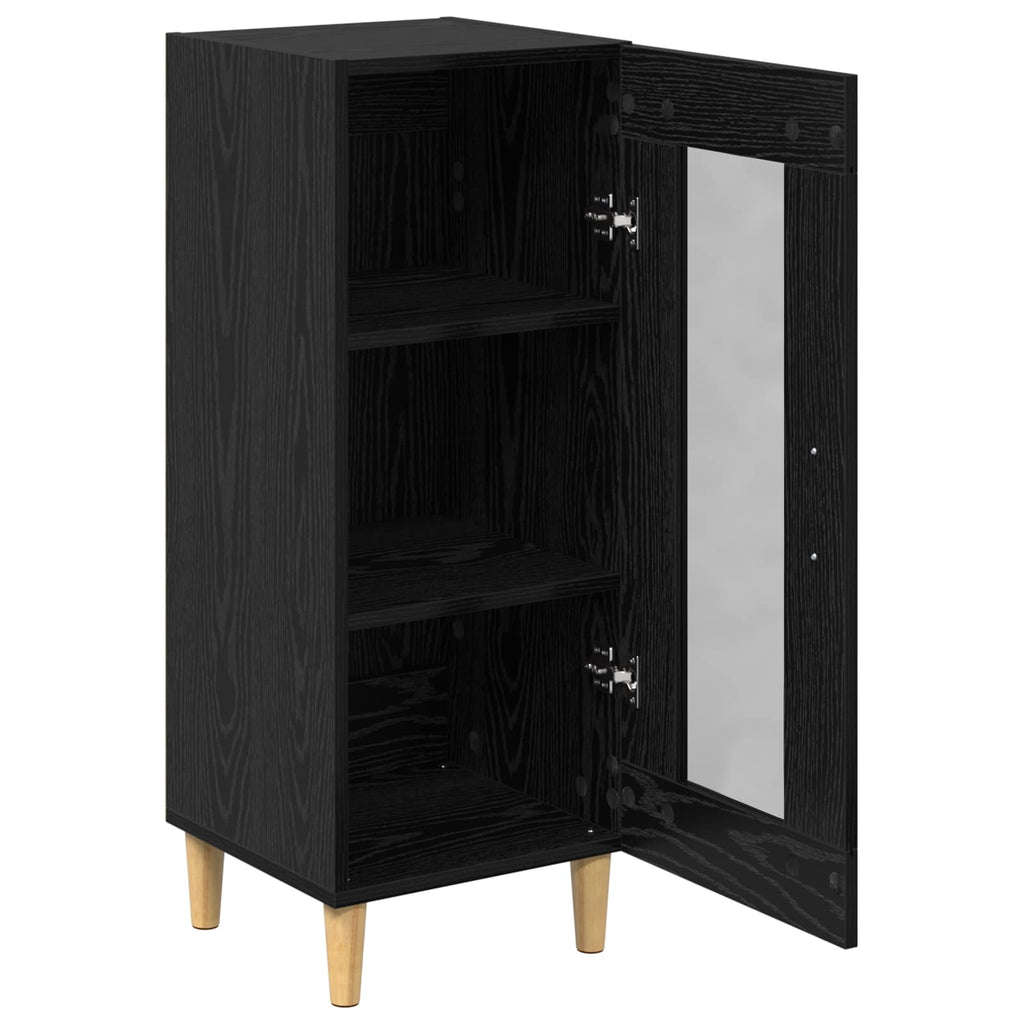 Sideboard Schwarz Eichen-Optik 34,5 x 32,5 x 90 cm