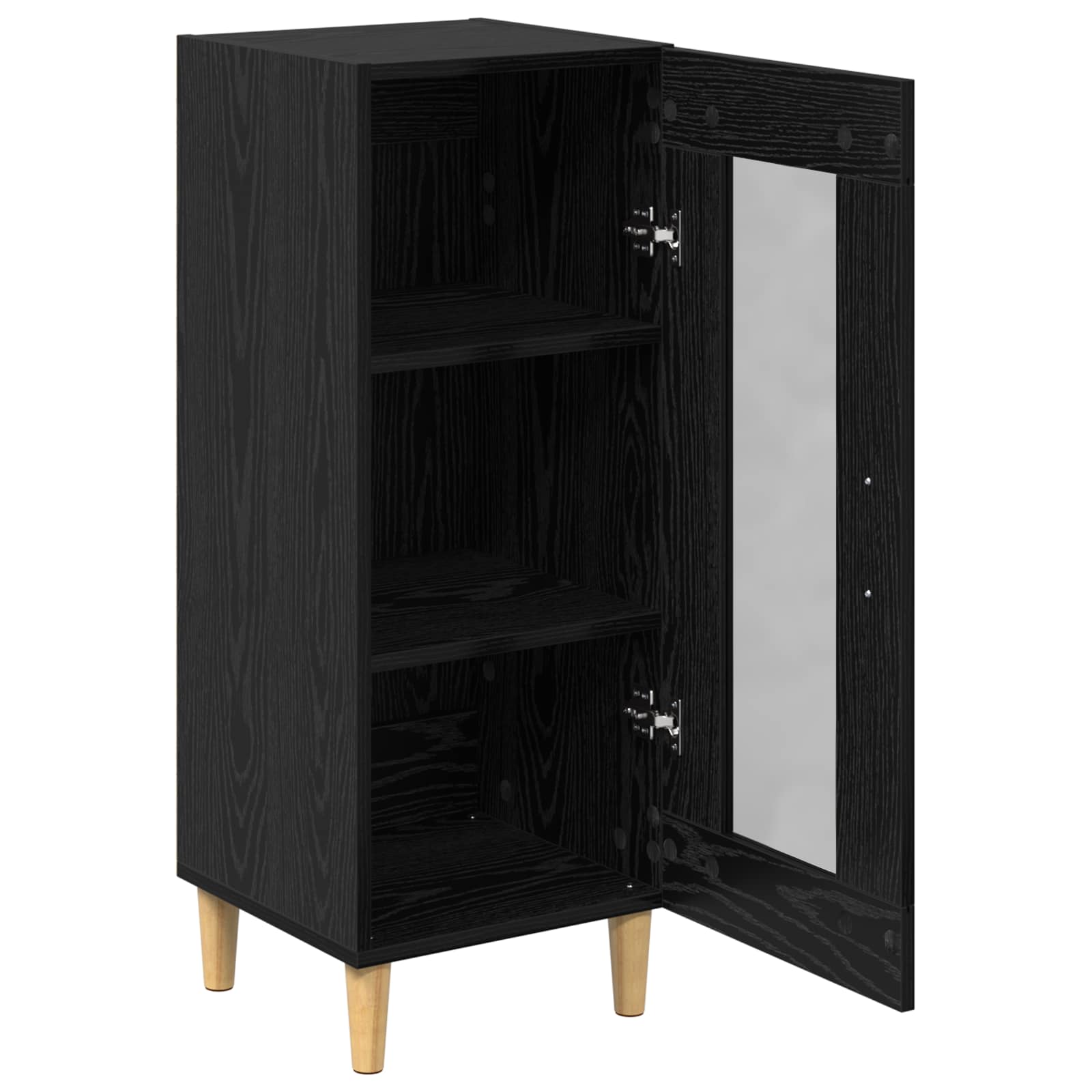 Sideboard Schwarz Eichen-Optik 34,5 x 32,5 x 90 cm