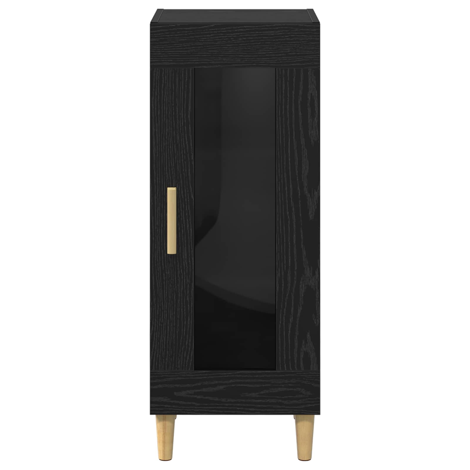 Sideboard Schwarz Eichen-Optik 34,5 x 32,5 x 90 cm