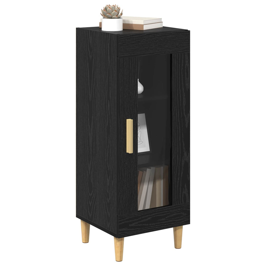 Sideboard Schwarz Eichen-Optik 34,5 x 32,5 x 90 cm