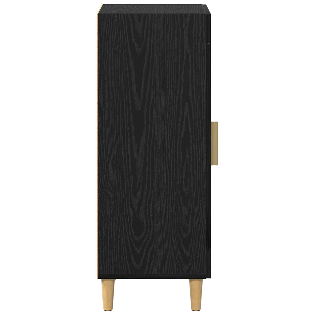 Sideboard Schwarz Eichen-Optik 34,5 x 32,5 x 90 cm