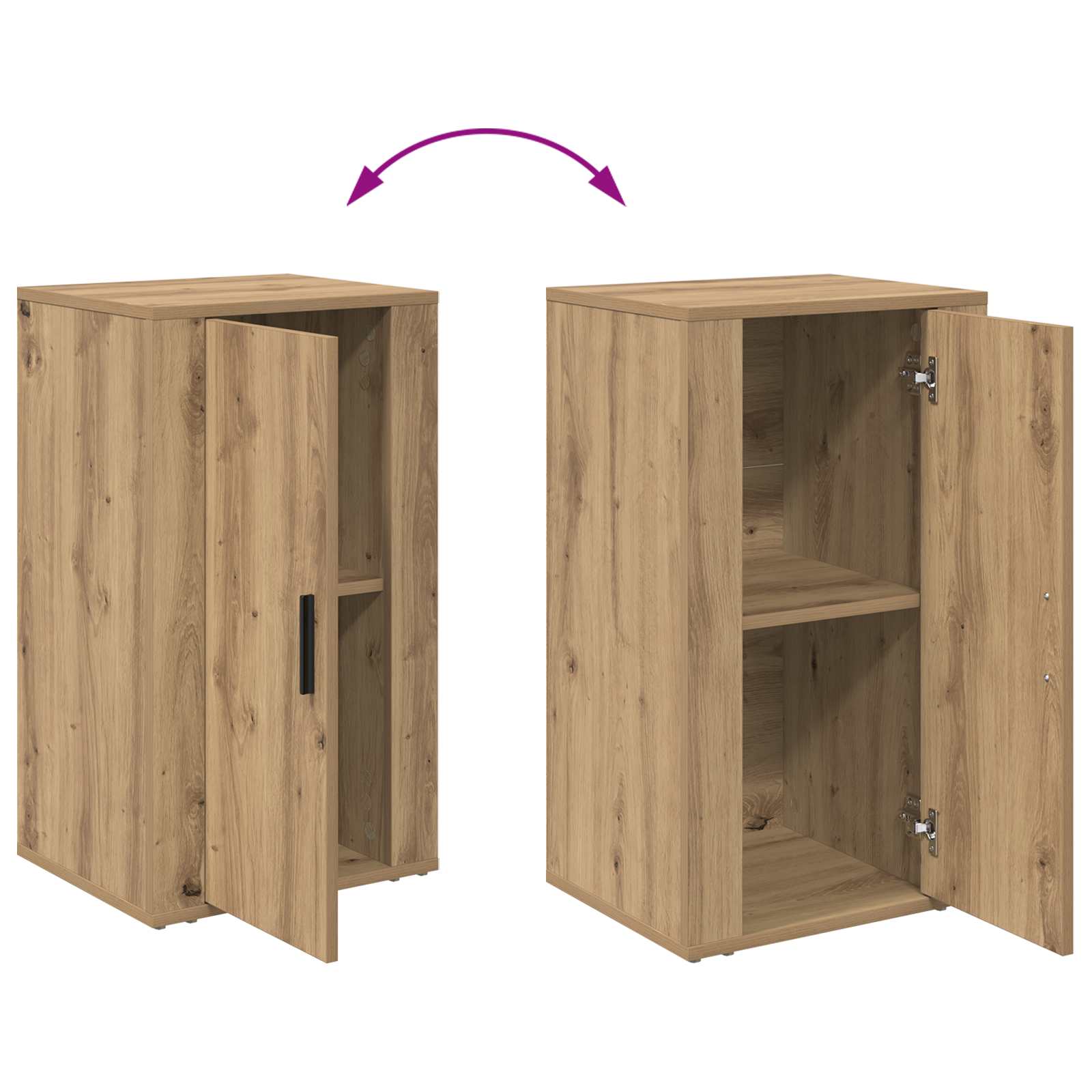 Sideboard Artisan-Eiche 40 x 33 x 70 cm Holzwerkstoff