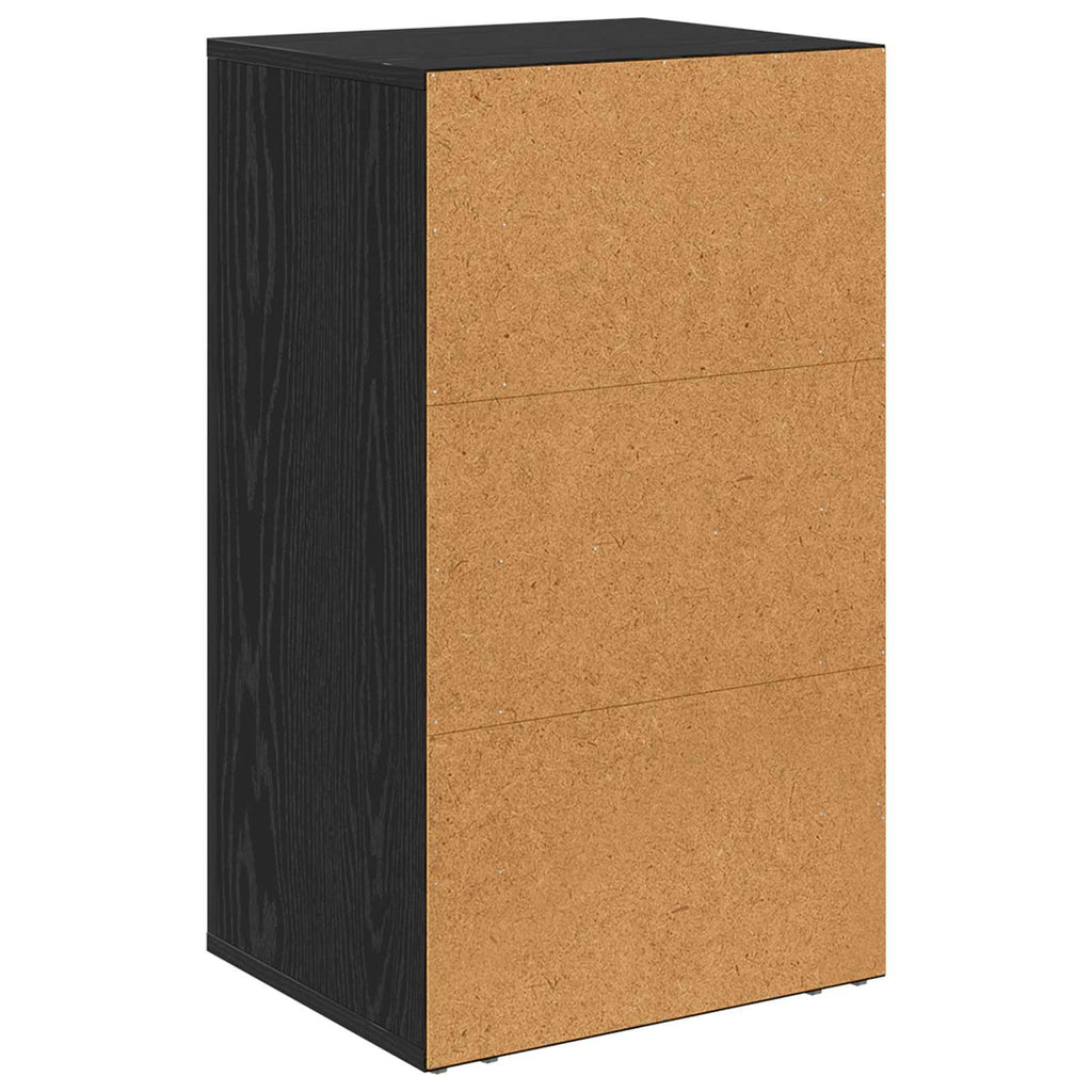 Sideboard Schwarz Eichen-Optik 40 x 33 x 70 cm Holzwerkstoff