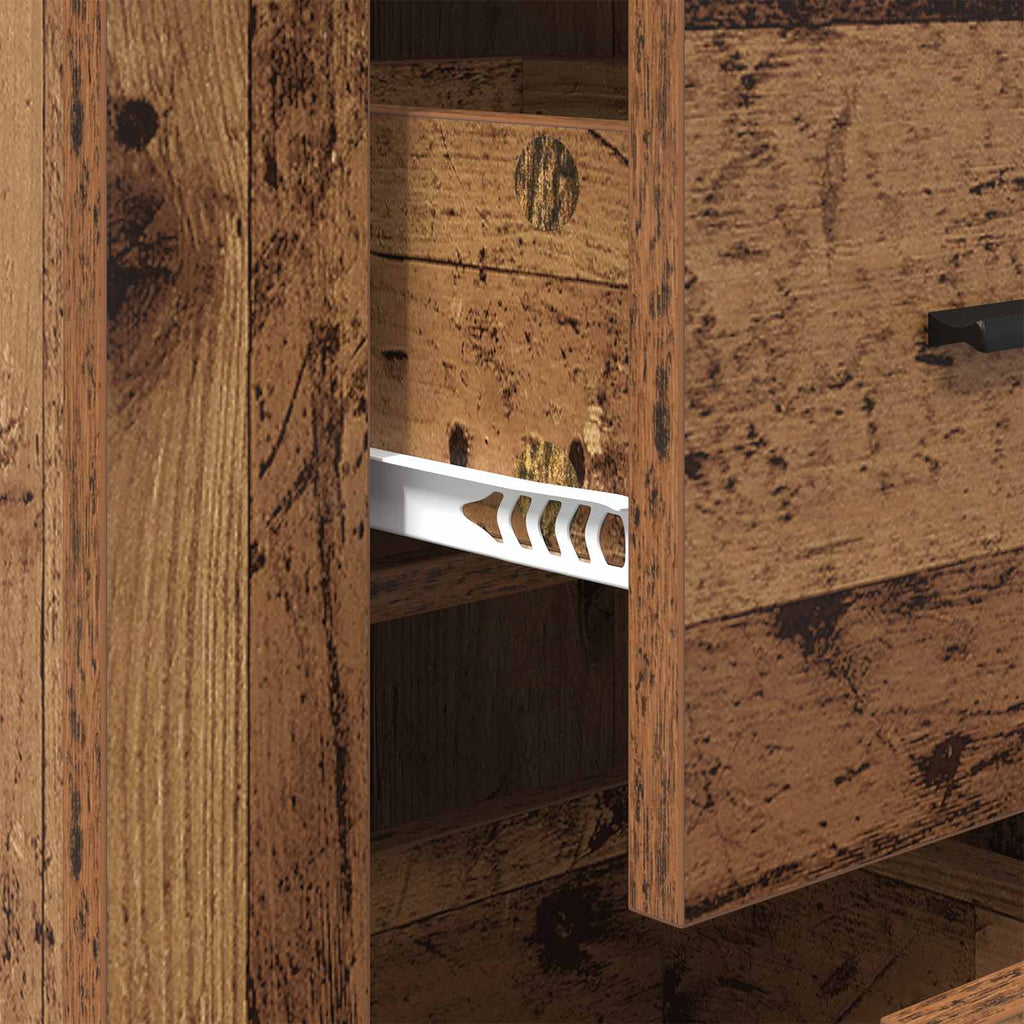 Sideboard mit Schubladen Altholz 40 x 33 x 70 cm Holzwerkstoff