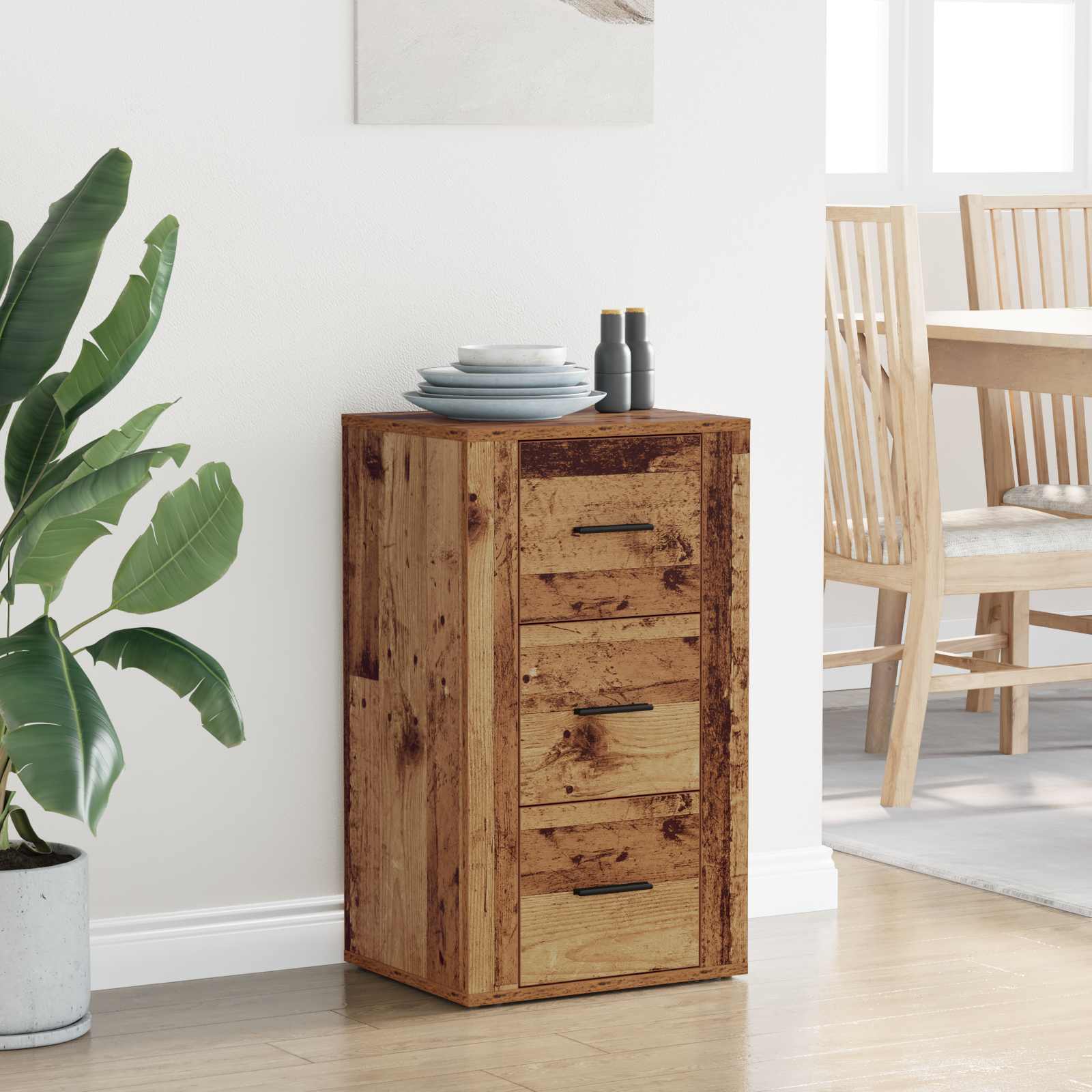 Sideboard mit Schubladen Altholz 40 x 33 x 70 cm Holzwerkstoff