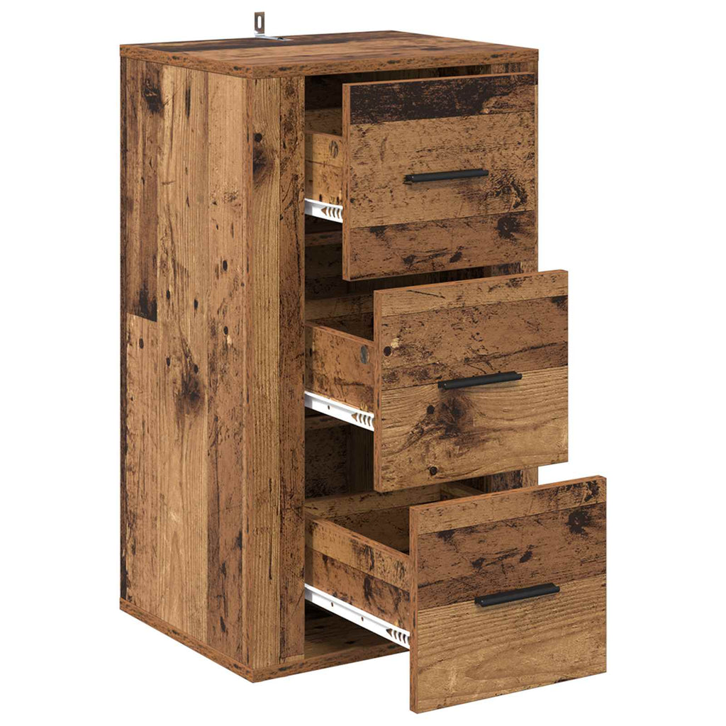 Sideboard mit Schubladen Altholz 40 x 33 x 70 cm Holzwerkstoff
