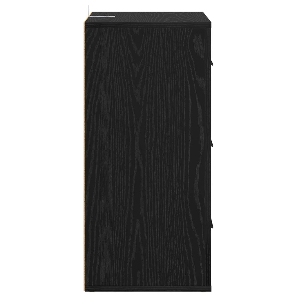 Sideboard Schwarz Eichen-Optik 40 x 33 x 70 cm Holzwerkstoff