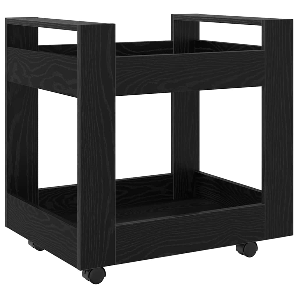 Schreibtischwagen Schwarz Eichen-Optik 60 x 45 x 60 cm