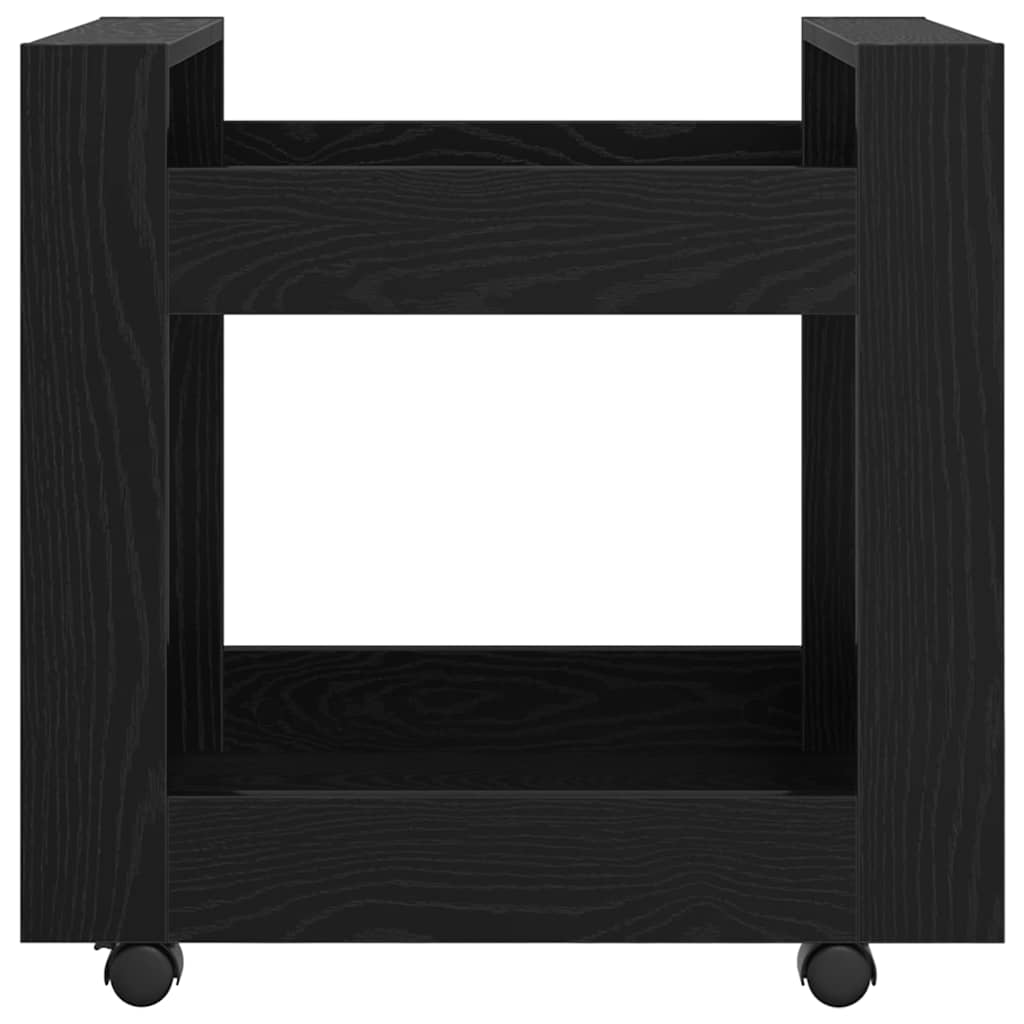 Schreibtischwagen Schwarz Eichen-Optik 60 x 45 x 60 cm