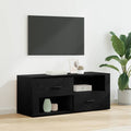 TV-Schränk Schwarz Eichen-Optik 100 x 35 x 40 cm Holzwerkstoff