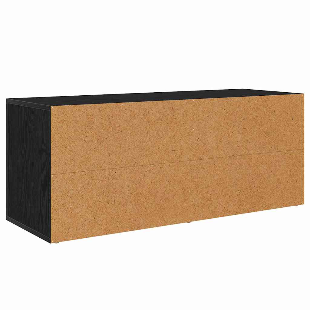 TV-Schränk Schwarz Eichen-Optik 100 x 35 x 40 cm Holzwerkstoff