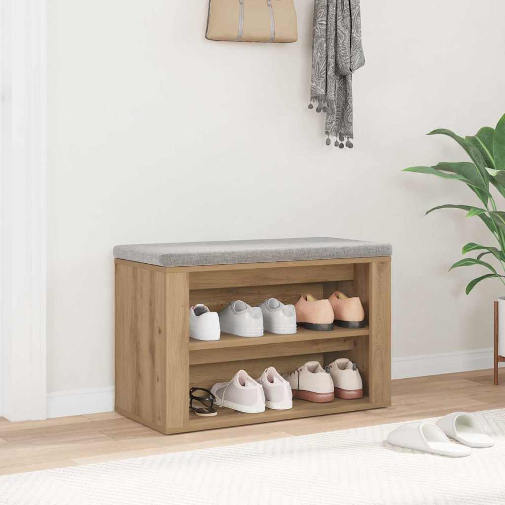 Schuhregal Artisan-Eiche 75 x 35 x 45 cm Holzwerkstoff
