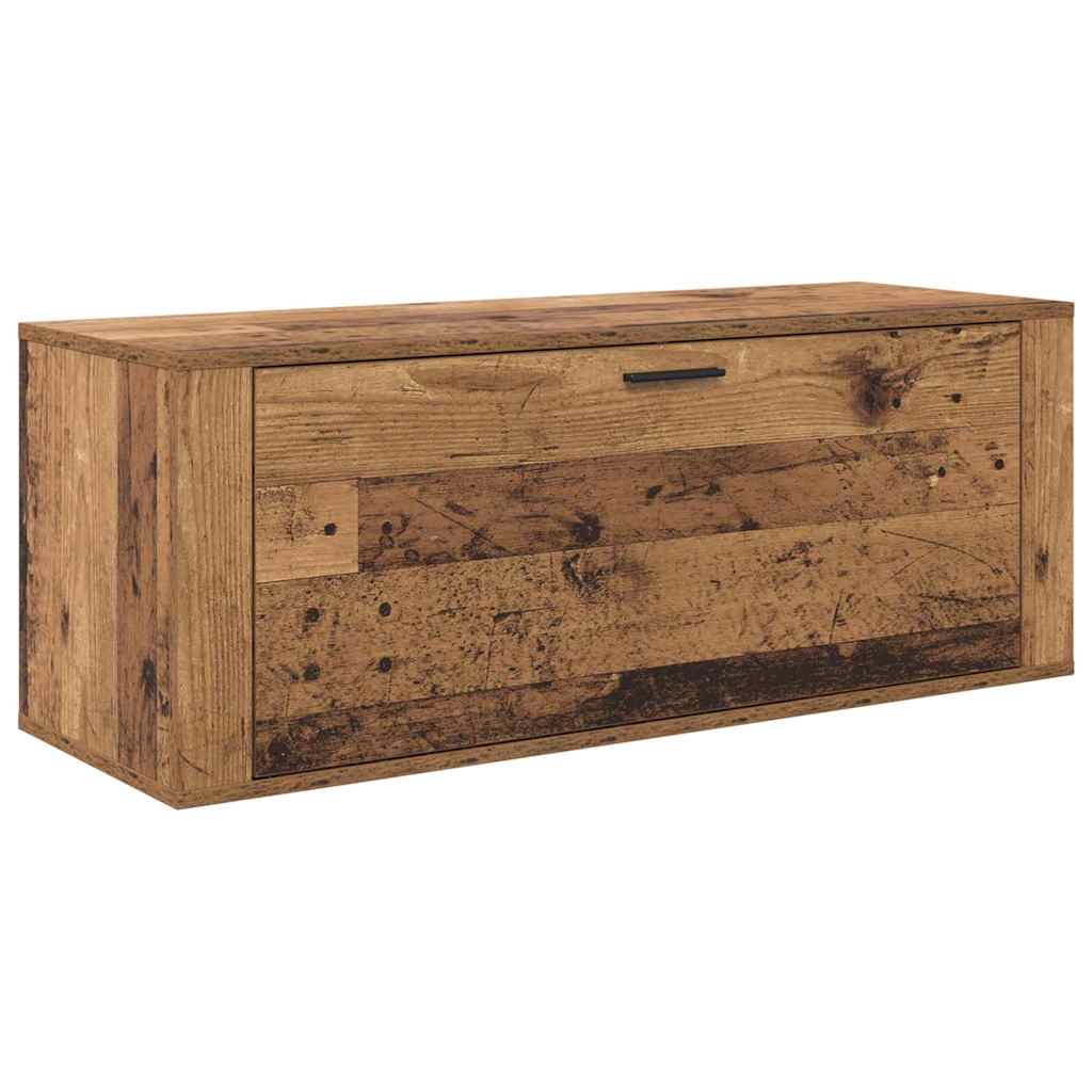 Schuhschrank mit Regal Altholz 100 x 35 x 38 cm Holzwerkstoff
