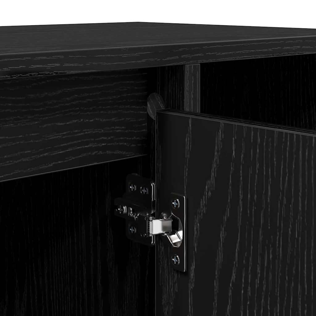 TV-Schränk Schwarz Eichen-Optik 100 x 35 x 55 cm Holzwerkstoff
