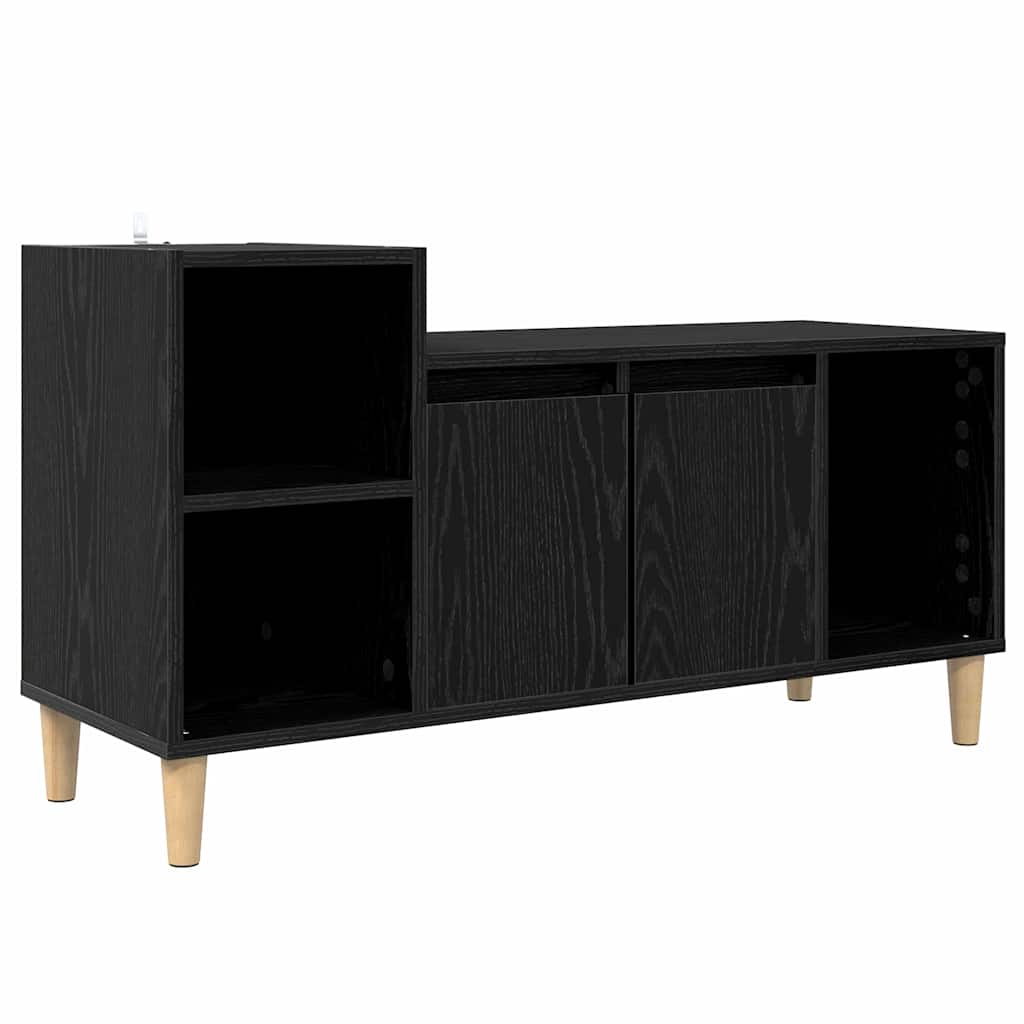 TV-Schränk Schwarz Eichen-Optik 100 x 35 x 55 cm Holzwerkstoff
