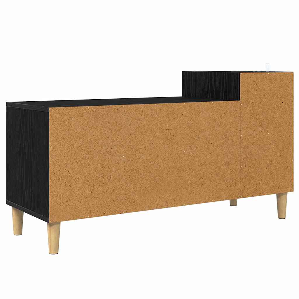 TV-Schränk Schwarz Eichen-Optik 100 x 35 x 55 cm Holzwerkstoff