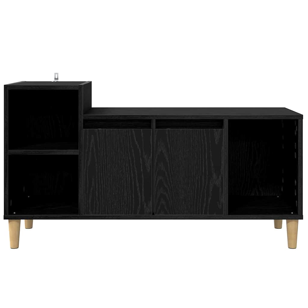 TV-Schränk Schwarz Eichen-Optik 100 x 35 x 55 cm Holzwerkstoff