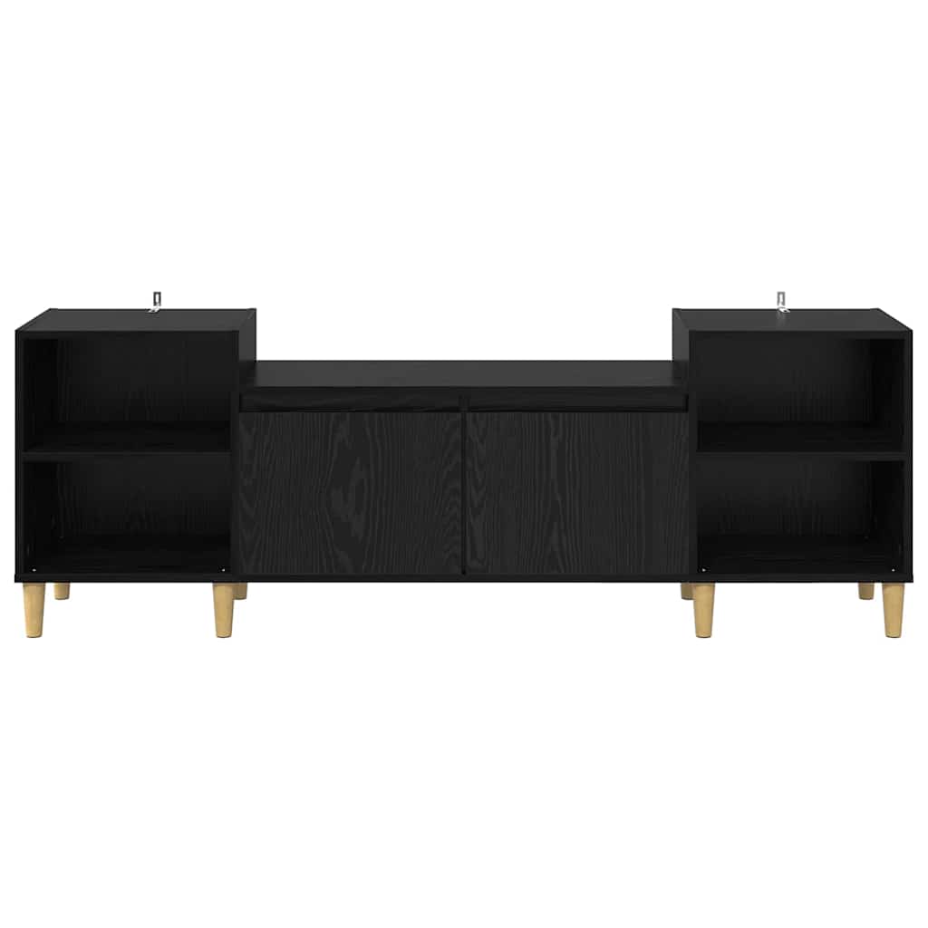 TV-Schränk Schwarz Eichen-Optik 160 x 35 x 55 cm Holzwerkstoff