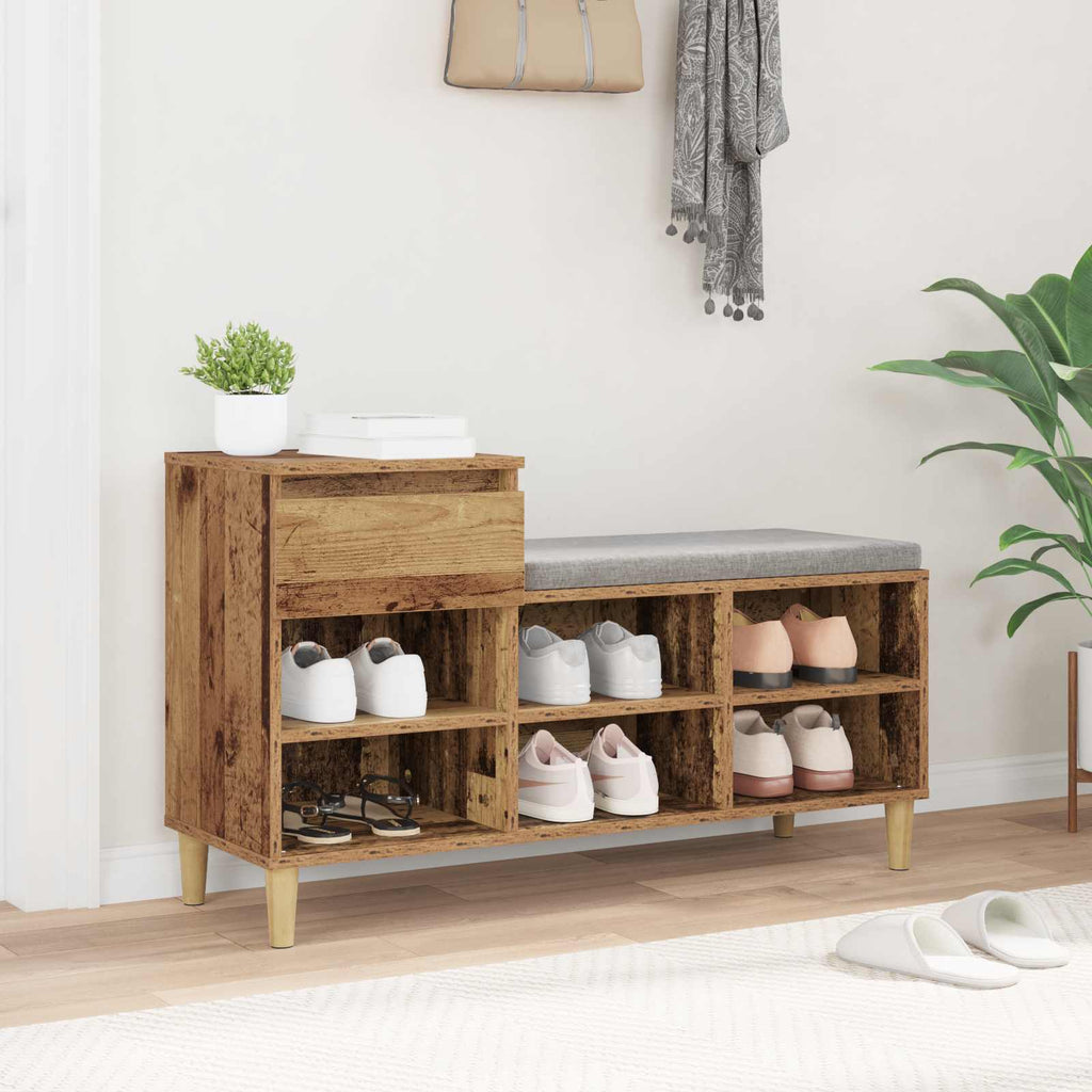 Schuhschrank Altholz 102 x 36 x 60 cm Holzwerkstoff