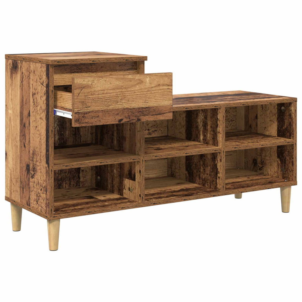 Schuhschrank Altholz 102 x 36 x 60 cm Holzwerkstoff