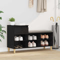 Schuhschrank mit Speicher Schwarz Eichen-Optik 102 x 36 x 60 cm