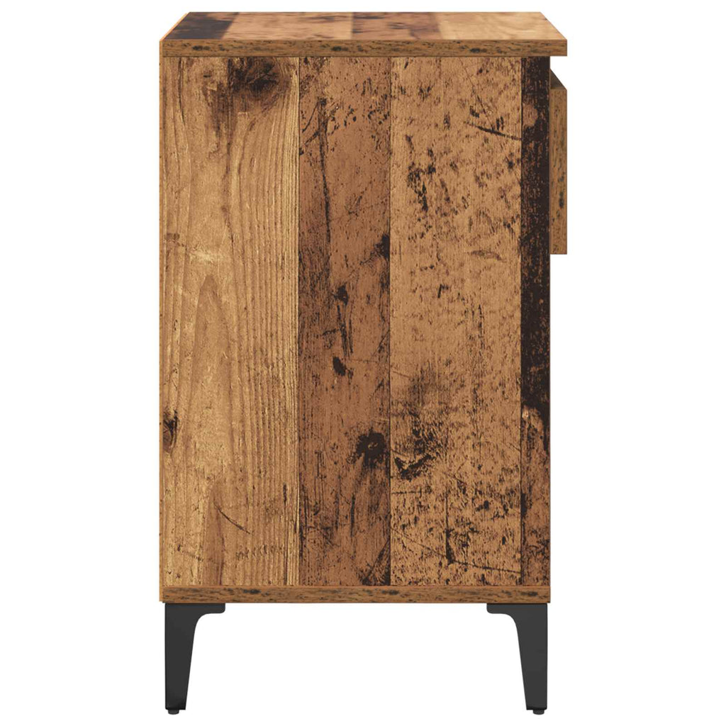 Schuhschrank mit Regal Altholz 102 x 36 x 60 cm Holzwerkstoff